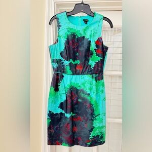 JCrew Floral Sheath Sleeveless Dress-Sz 4